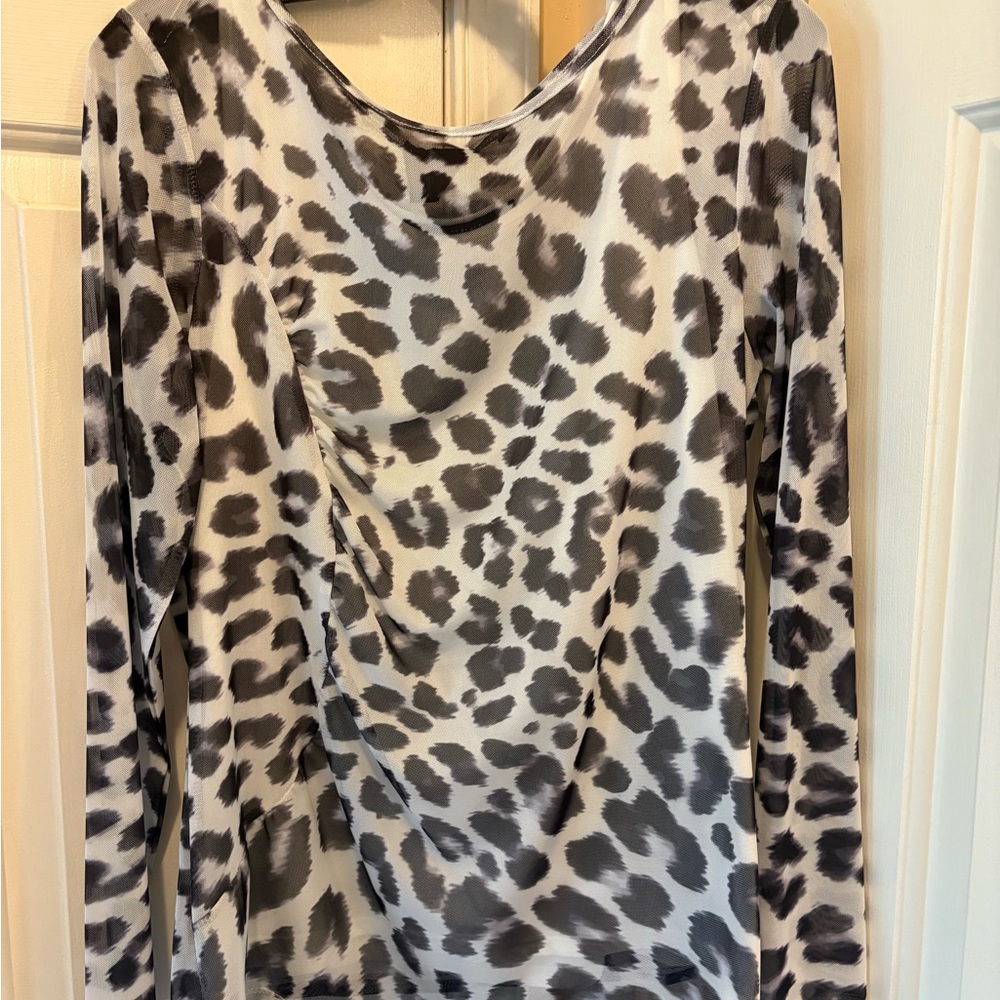 NWT White House Black Market Leopard Print Top